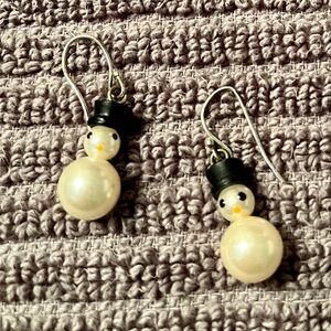Snowman earrings